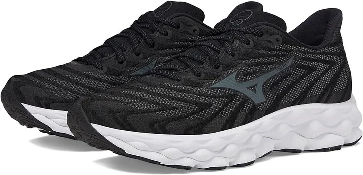 Mizuno Wave Sky 8 Men's Running Shoes Black/Metallic Grey : 12 D - Medium