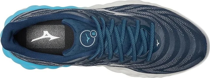 Mizuno Wave Sky 8 Men's Running Shoes Blue Wng/Teal Silver : 7 D - Medium - Image 2