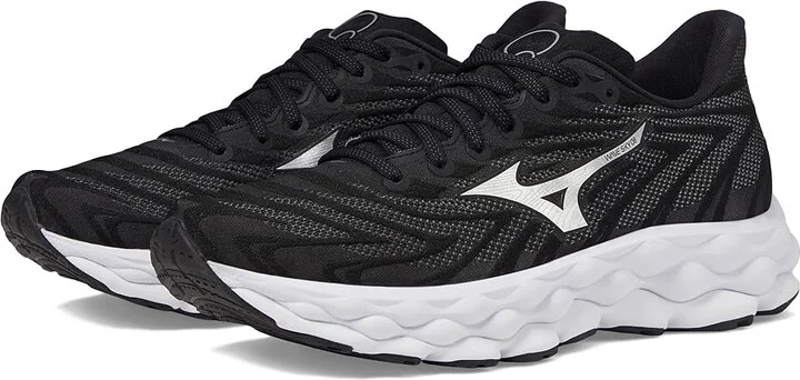 Mizuno Wave Sky 8 Women's Running Shoes Black/Silver : Women's 8 B - Medium