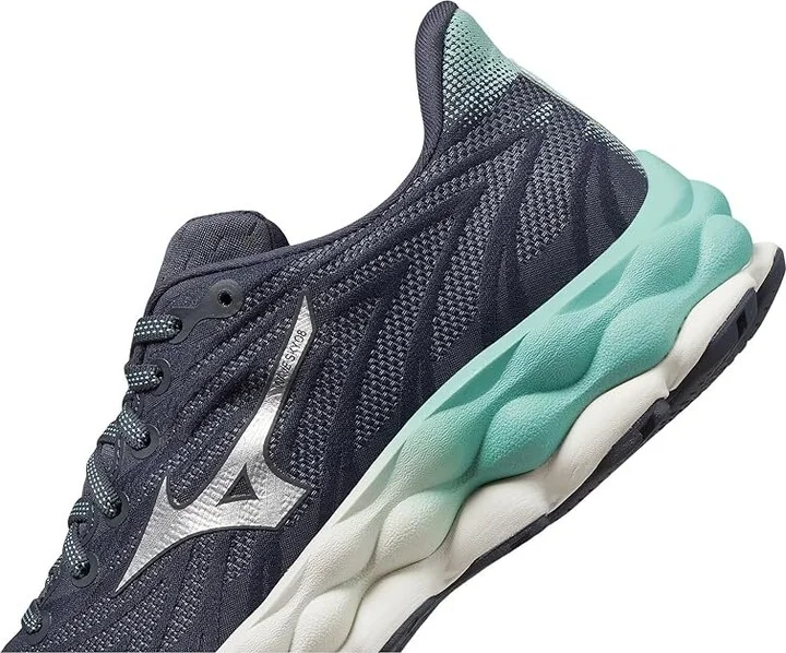 Mizuno Wave Sky 8 Women's Running Shoes India Ink/Silver : Women's 12 B - Medium - Image 4