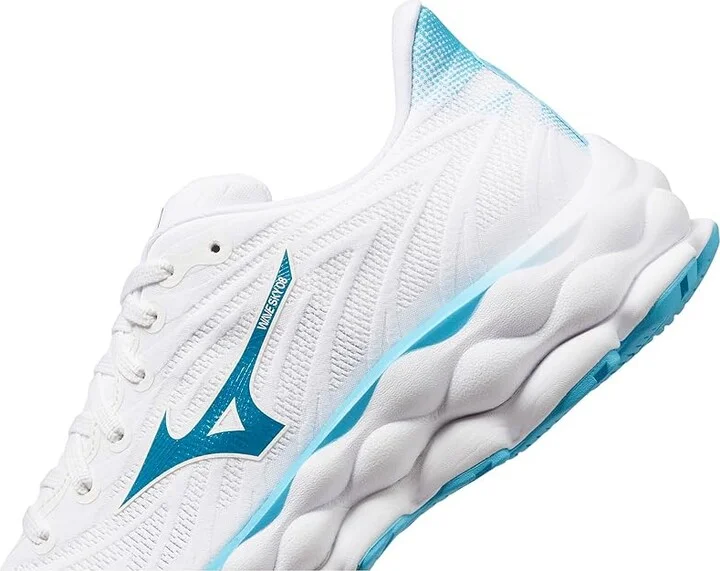 Mizuno Wave Sky 8 Women's Running Shoes White/Moroccan Blue : Women's 6 B - Medium - Image 4