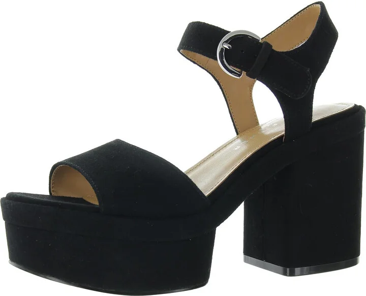 Mlnormi Womens Padded Insole Suede Platform Sandals