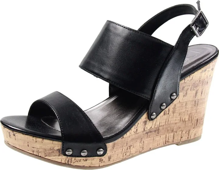 MMONA Womens Adjustable Manmade Wedge Heels