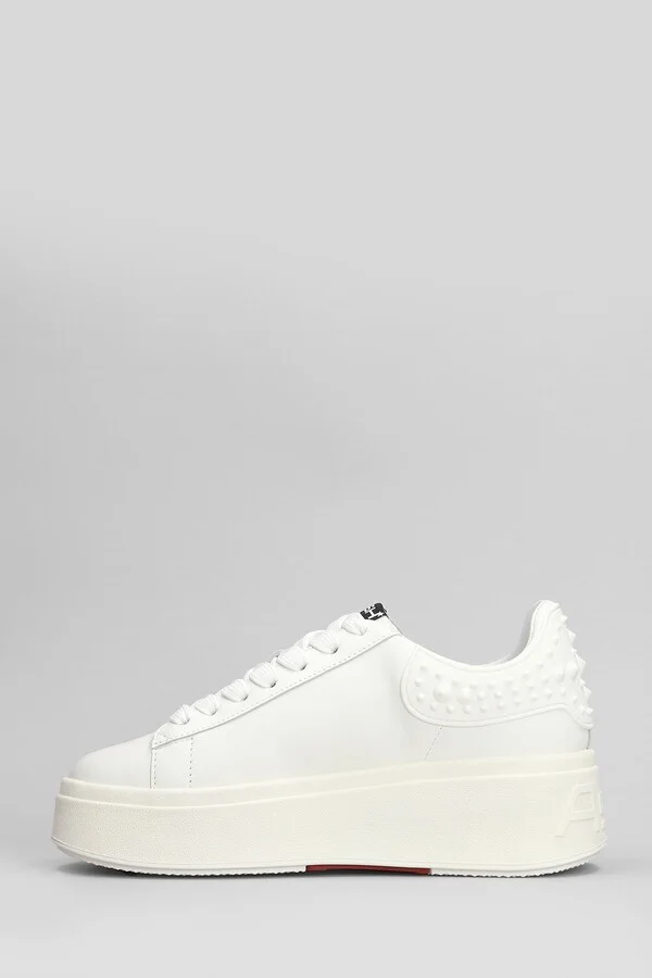 Moby Rubber Sneakers In White Leather - Image 3