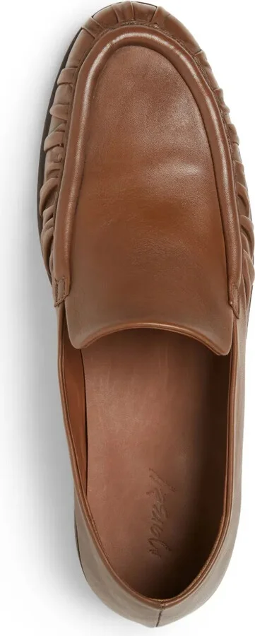Moc-Stitching Leather Loafers - Image 3