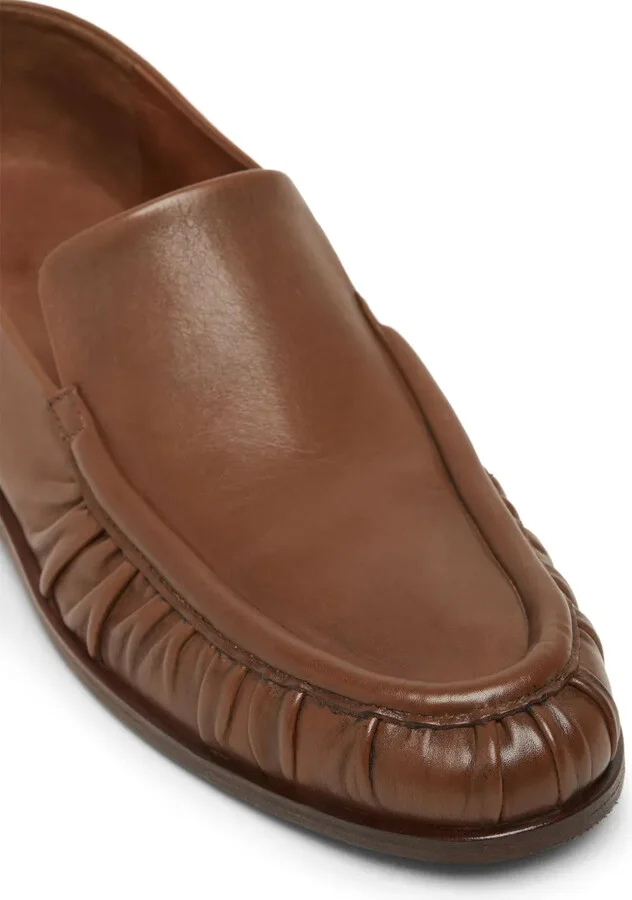 Moc-Stitching Leather Loafers - Image 4
