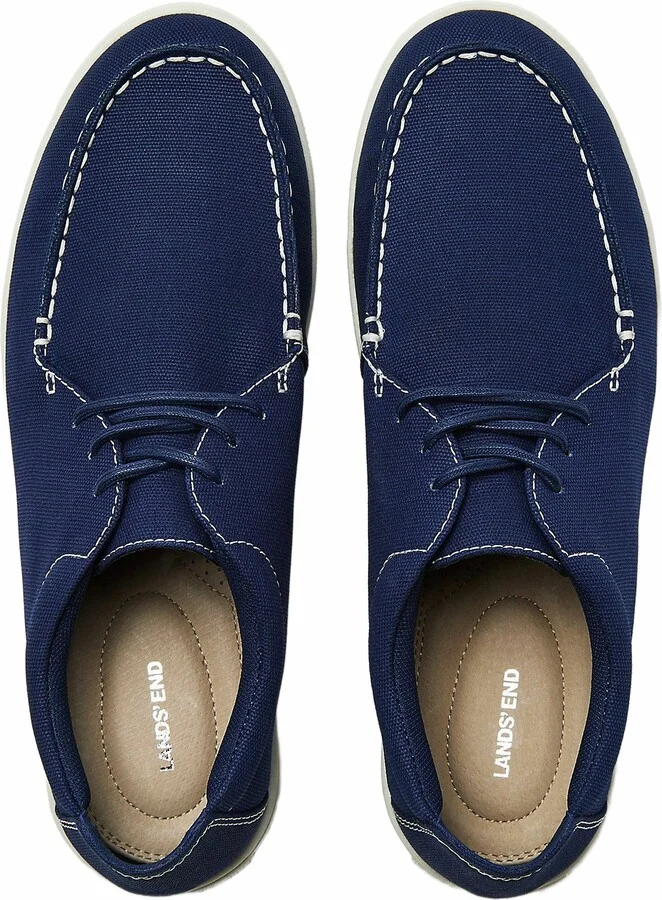 Moc Toe Canvas Lace Up Sneakers