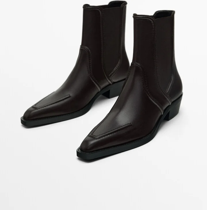 Moc Toe Heeled Ankle Boots - Image 3