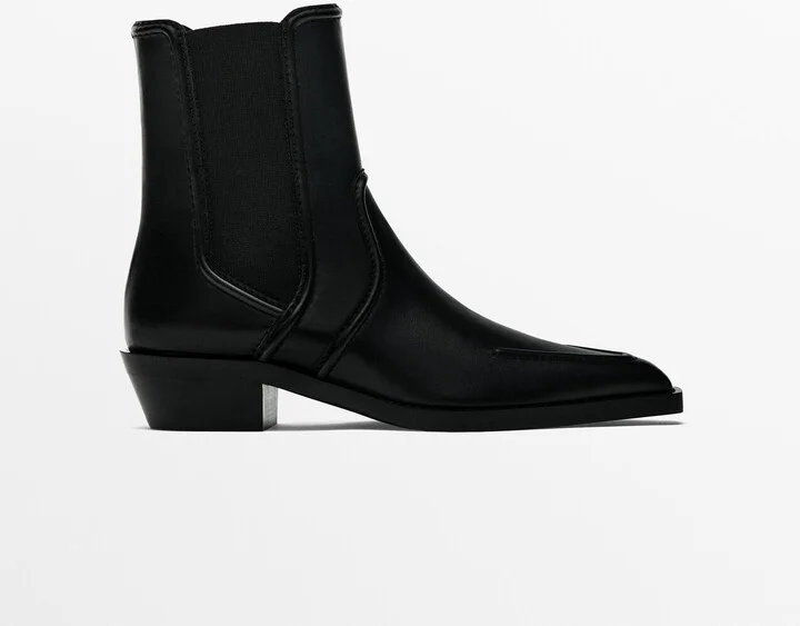 Moc Toe Heeled Ankle Boots