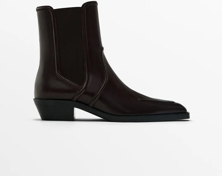 Moc Toe Heeled Ankle Boots
