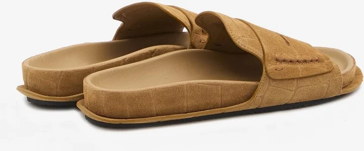 Mocassin Croc-Embossed Flat Sandals - Image 2