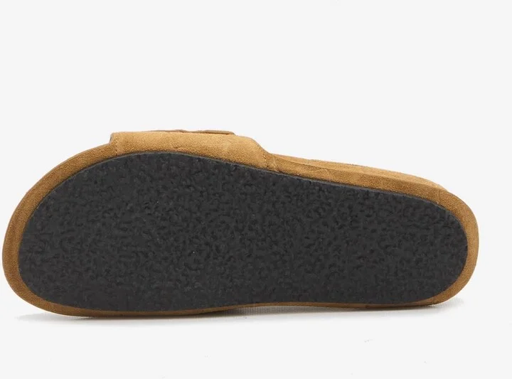 Mocassin Croc-Embossed Flat Sandals - Image 3