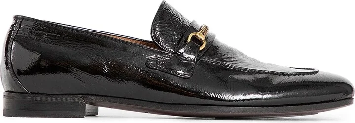 Mocassini con Catena Gigi in Pelle Stampata