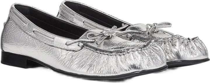 Moccasin in Metallic Calf Leather