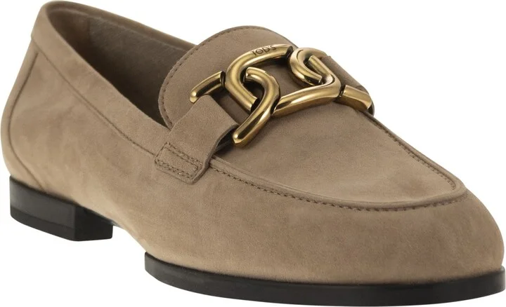 Moccasin In Nubuck With Metal Chain - Image 2