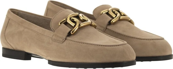 Moccasin In Nubuck With Metal Chain - Image 4