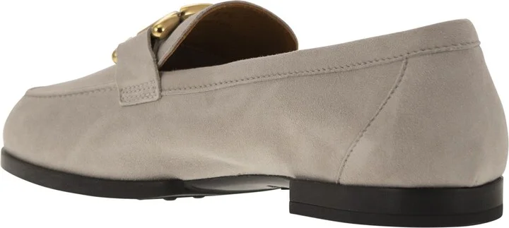 Moccasin In Nubuck With Metal Chain - Image 3