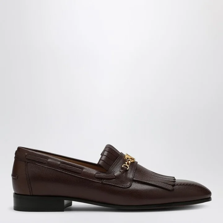 Moccasin Vlogo Signature coffee color with fringes