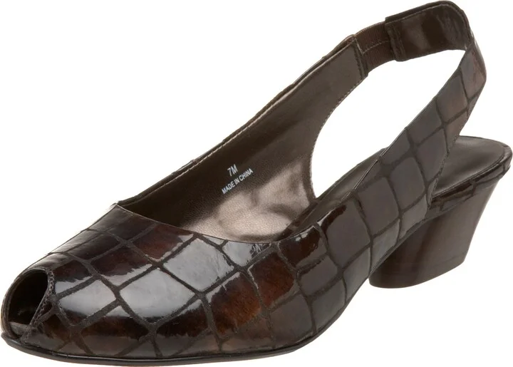 Dark Brown Luggage/Croc Emboss