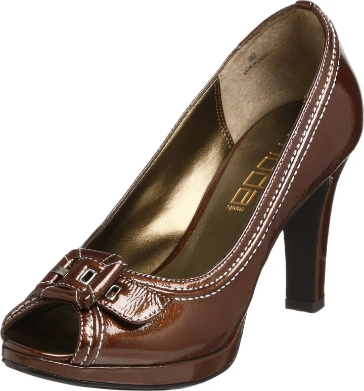 Moda Spana Women's Oval Platform Peep Toe Pump