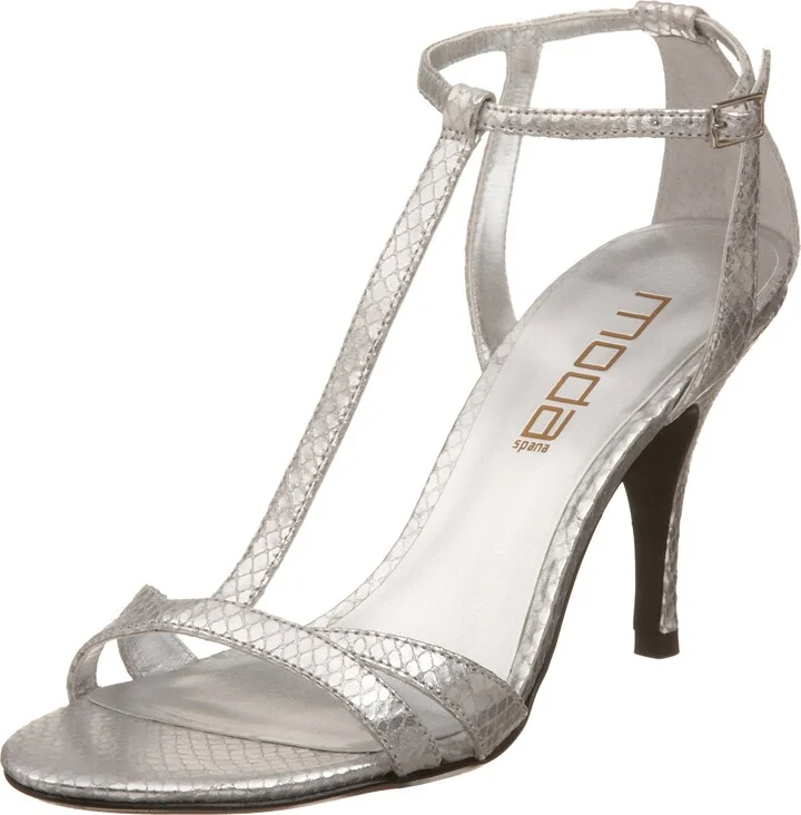 Silver Metallic Snake Print