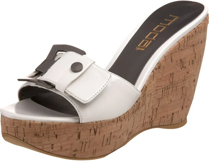 White Crinkle Patent
