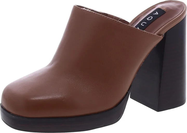 Moda Womens Leather Slip On Mules
