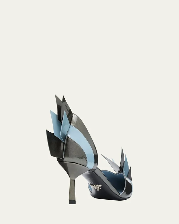 Modellerie d'Orsay Spike Bicolor Leather Pumps - Image 3