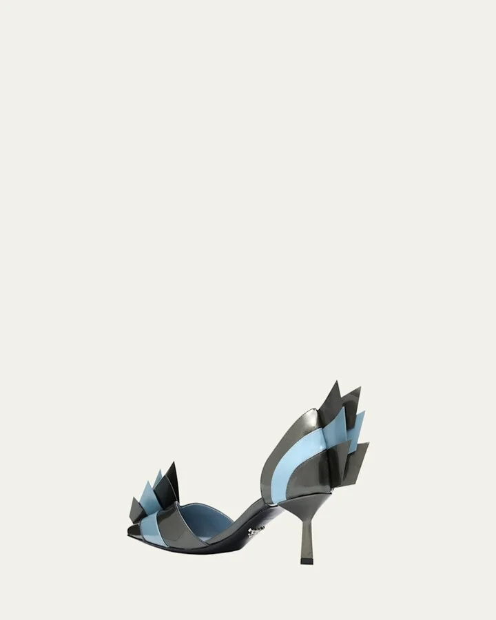 Modellerie d'Orsay Spike Bicolor Leather Pumps - Image 4