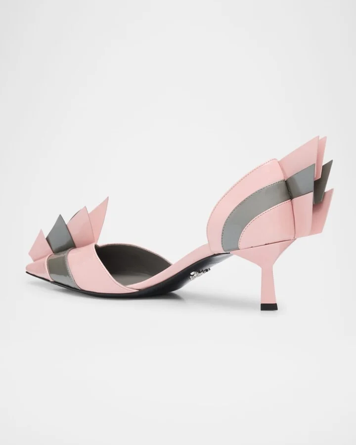 Modellerie d'Orsay Spike Bicolor Leather Pumps - Image 2