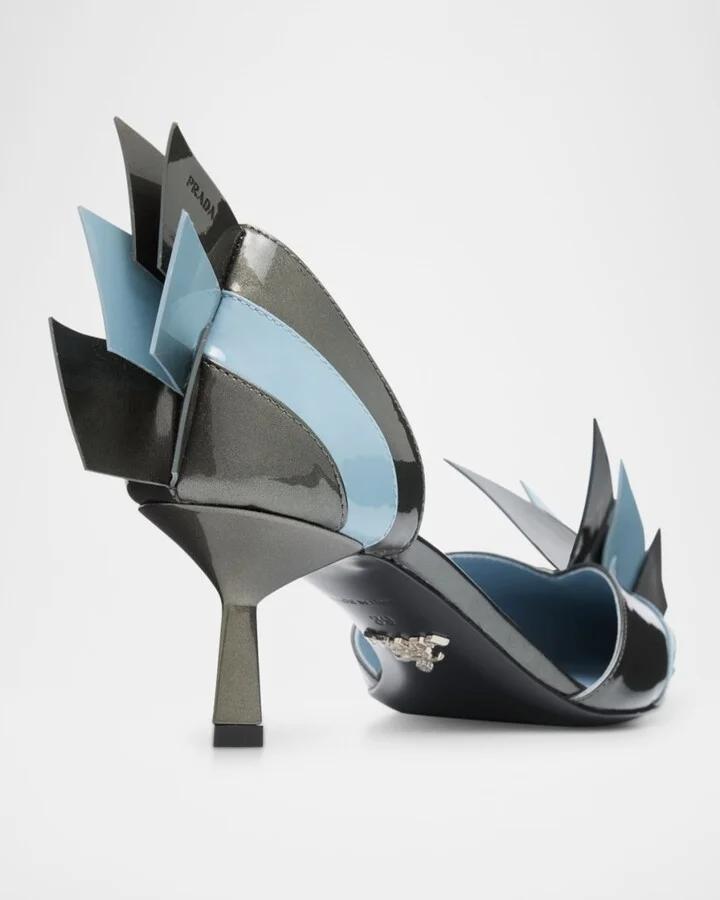 Modellerie d'Orsay Spike Bicolor Leather Pumps - Image 8