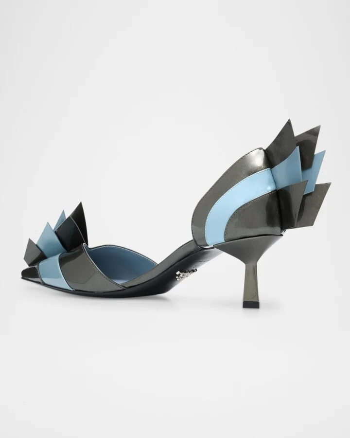 Modellerie d'Orsay Spike Bicolor Leather Pumps - Image 9