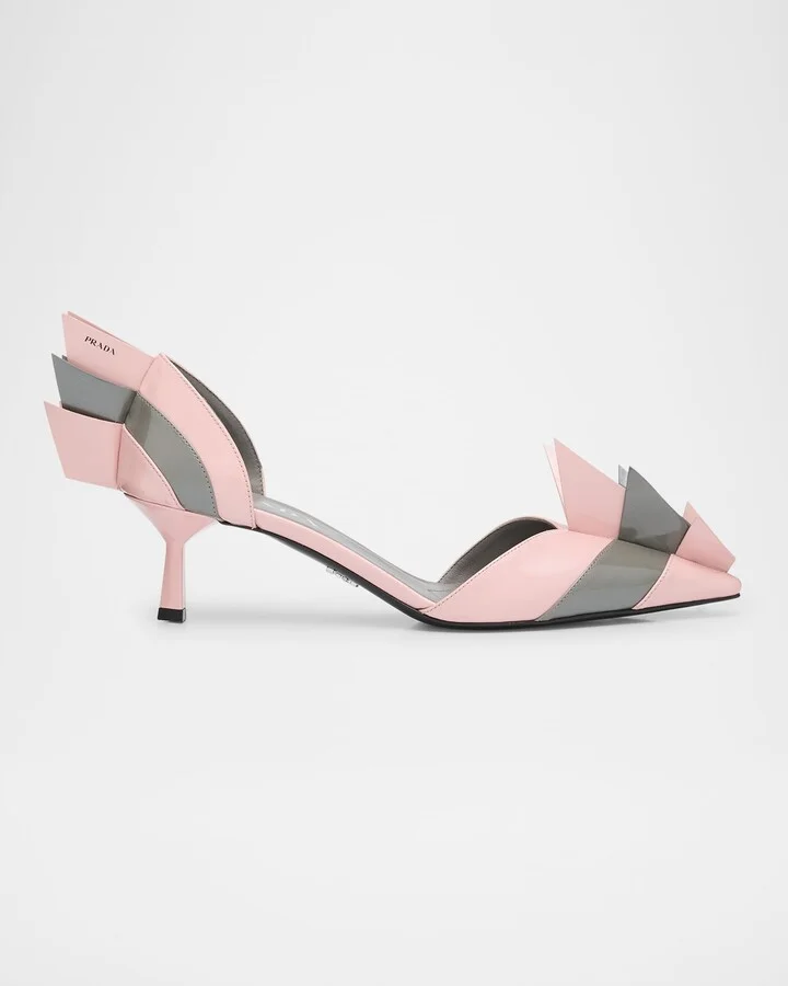 Modellerie d'Orsay Spike Bicolor Leather Pumps
