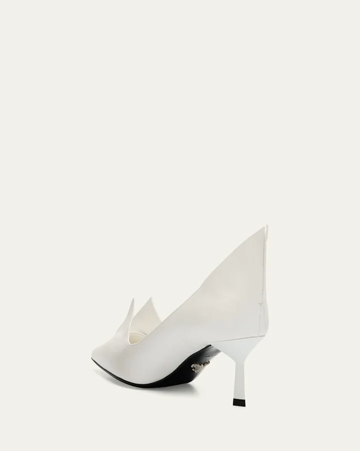 Modellerie Spiked Leather Pumps - Image 4