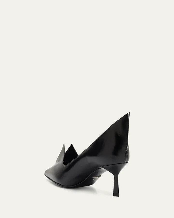 Modellerie Spiked Leather Pumps - Image 5