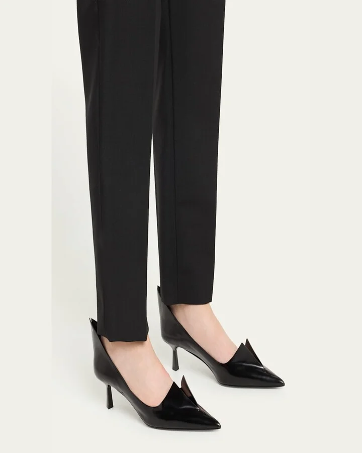 Modellerie Spiked Leather Pumps - Image 8