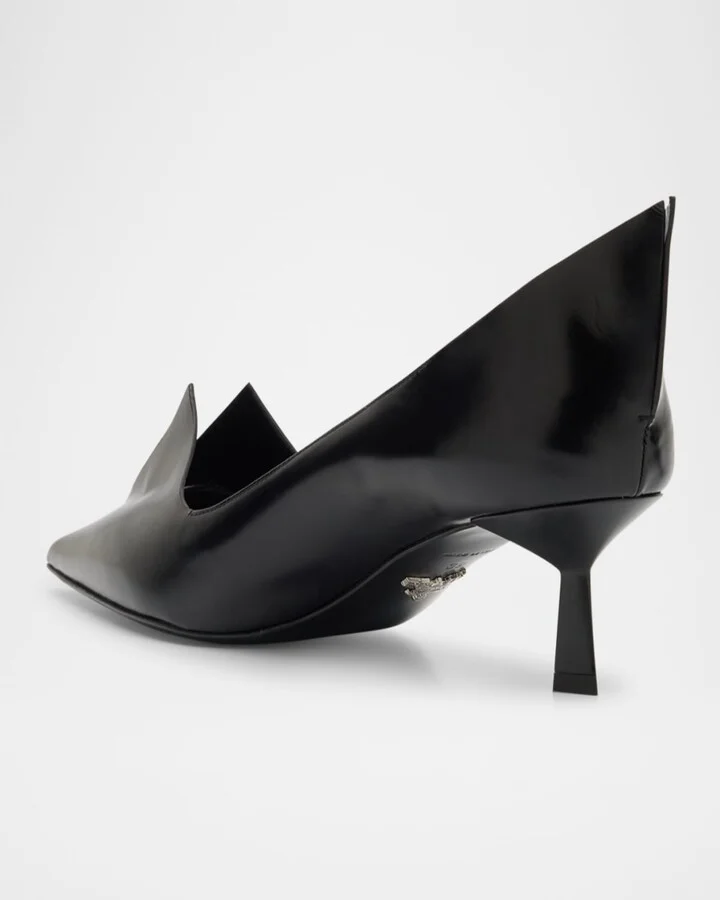 Modellerie Spiked Leather Pumps - Image 3