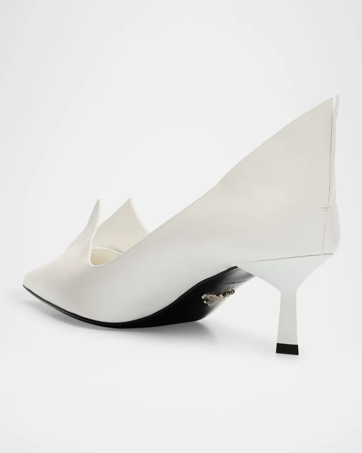 Modellerie Spiked Leather Pumps - Image 5