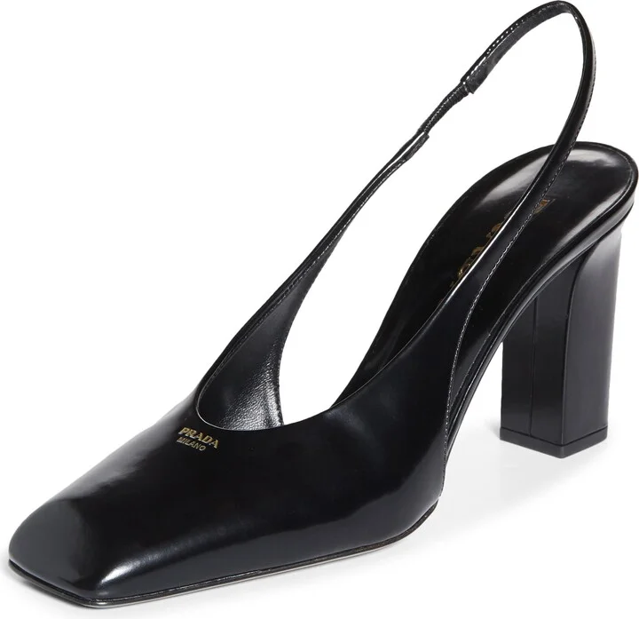 Modellerie Square Toe Slingback Pump