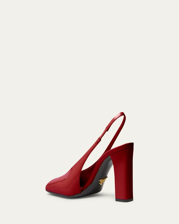 Modellerie Vernice Patent Leather Slingback Pumps - Image 2