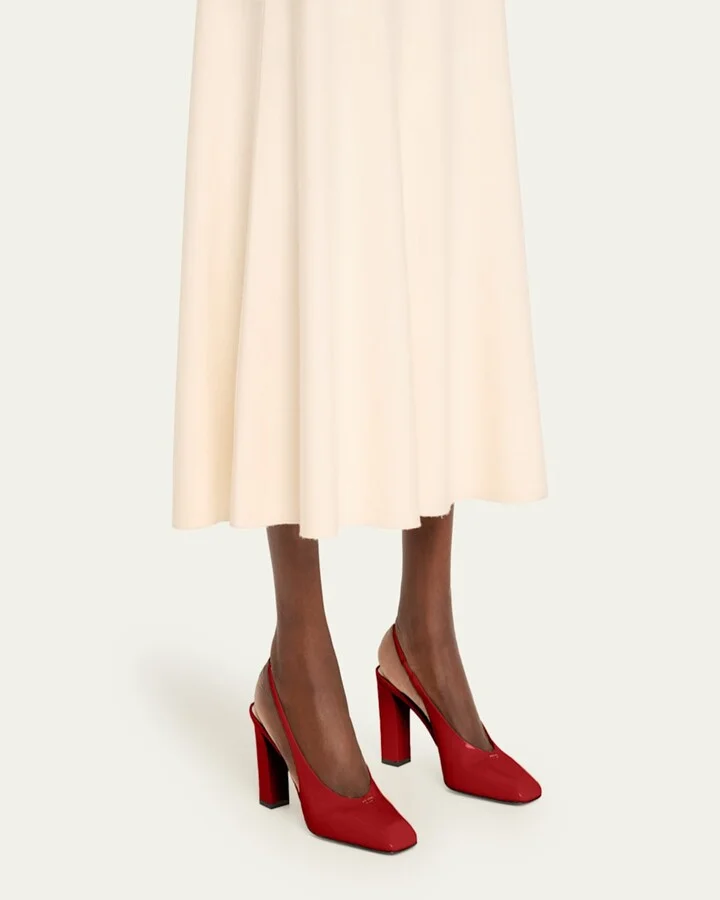 Modellerie Vernice Patent Leather Slingback Pumps - Image 3