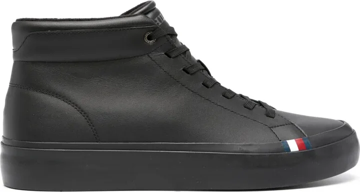 Modern lace-up leather sneakers