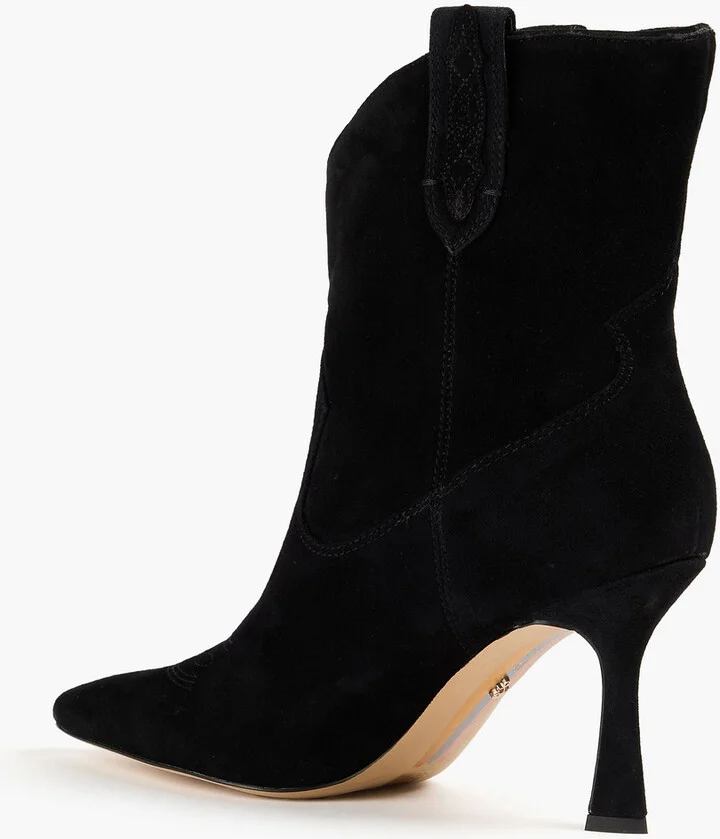 Moe embroidered suede ankle boots - Image 3