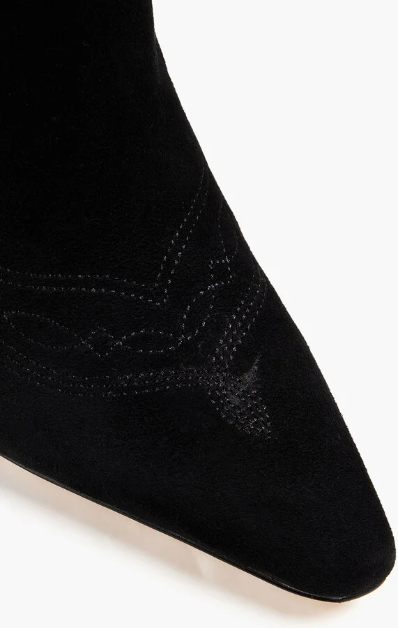 Moe embroidered suede ankle boots - Image 4