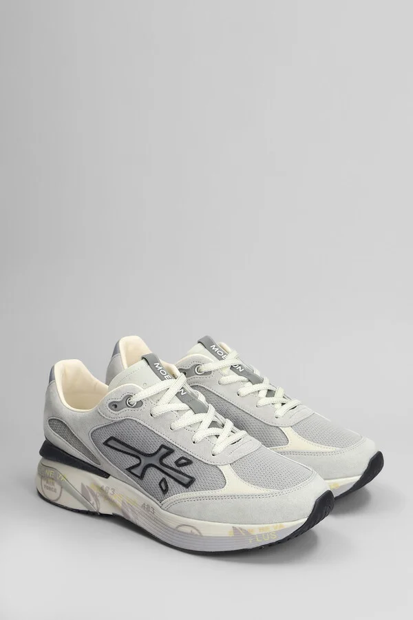 Moerun Sneakers In Grey Suede And Fabric - Image 2