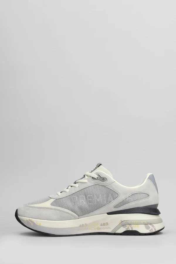Moerun Sneakers In Grey Suede And Fabric - Image 3