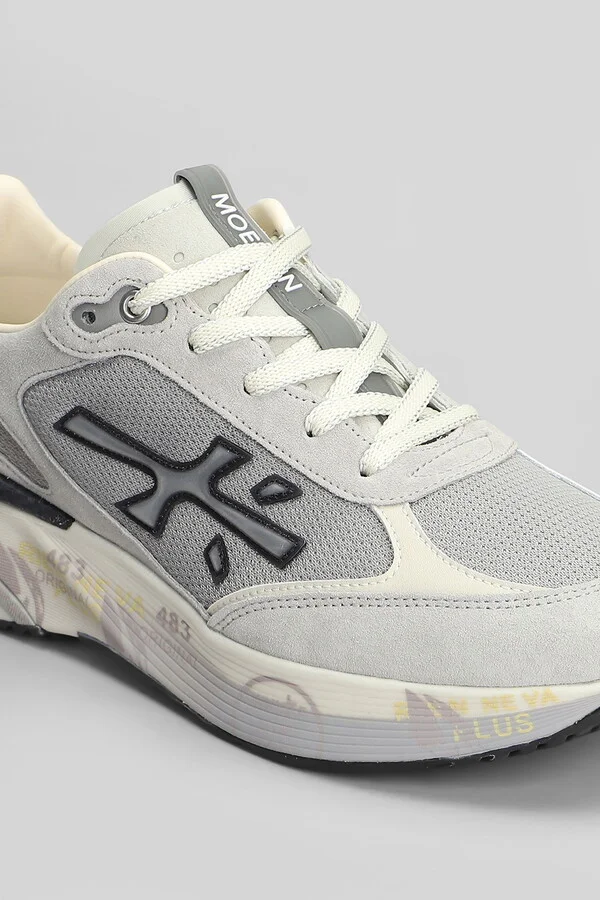 Moerun Sneakers In Grey Suede And Fabric - Image 5