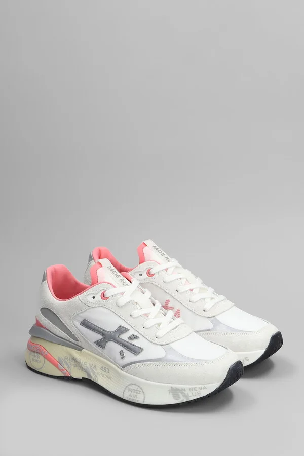 Moerun Sneakers In White Suede And Fabric - Image 2