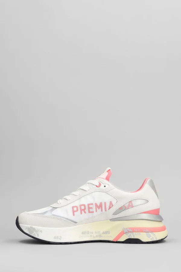 Moerun Sneakers In White Suede And Fabric - Image 3
