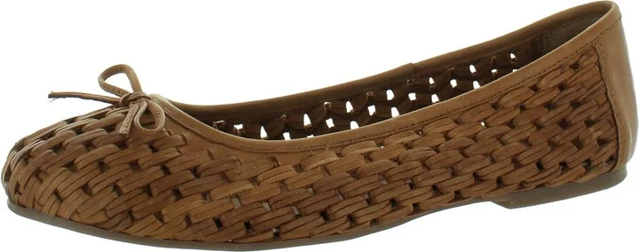 MOGENI Womens Leather Ballet Flats